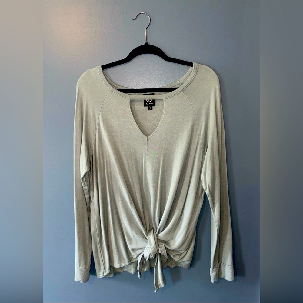 Super soft sage green Bobeau long sleeve top XL